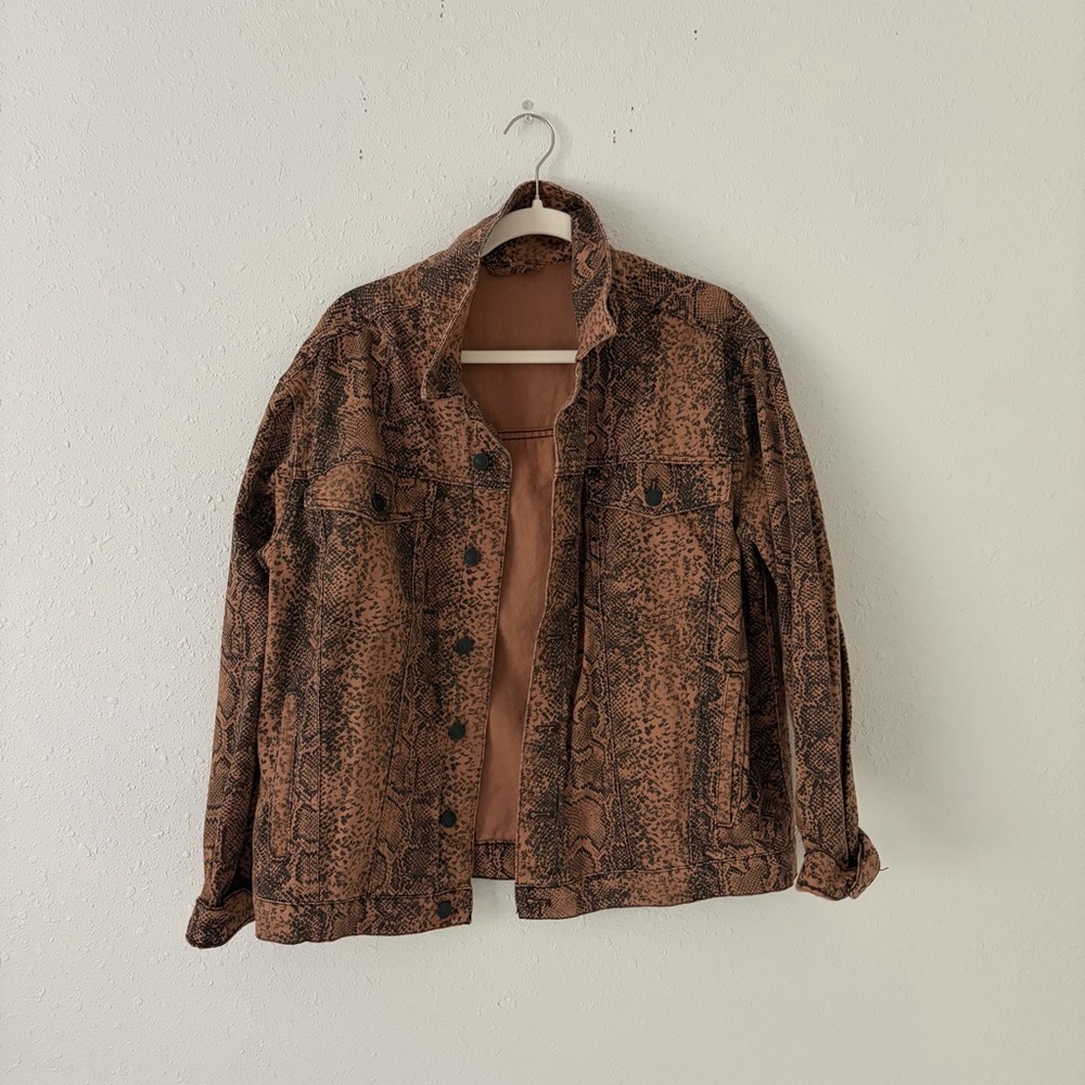 FREE PEOPLE SNAKE TRUCKER JACKET - Picture 7 of 10